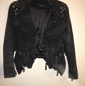 Studded Denim Jacket (Grey)